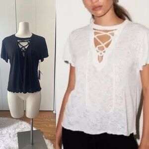 LNA Super Soft Burke Tee in Black